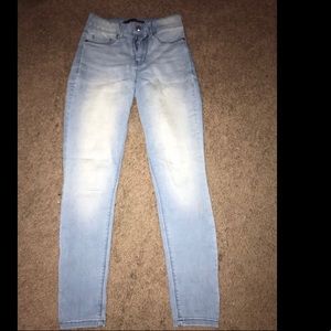 Skinny blue jeggings